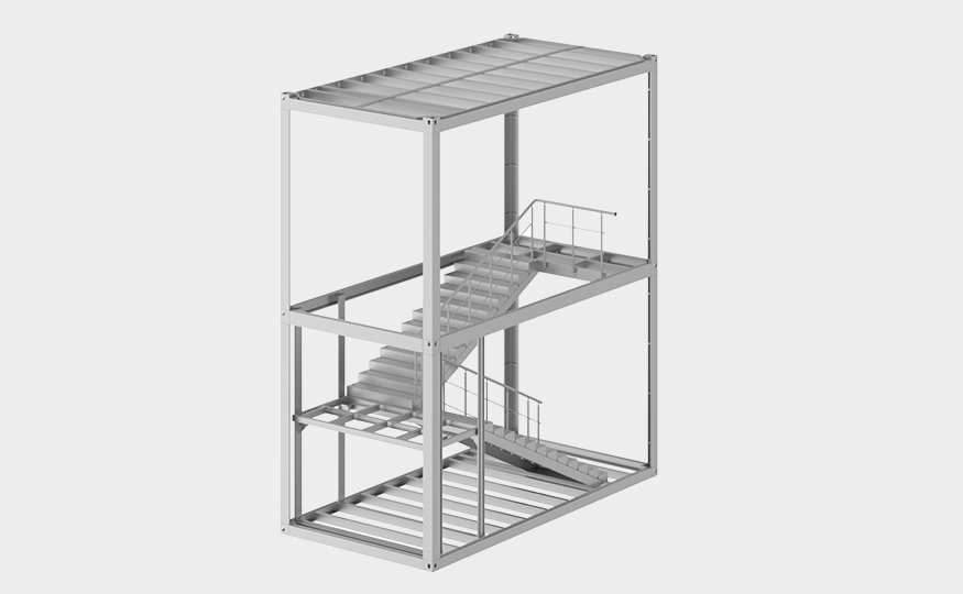 Модернизация внутренней лестницы для модульных зданий